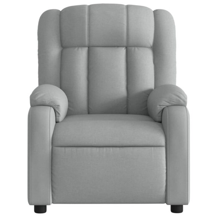 Fauteuil de massage inclinable Gris clair Tissu – Image 5