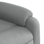 Fauteuil de massage inclinable Gris clair Tissu – Image 7