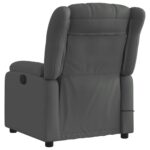 Fauteuil de massage inclinable Gris foncé Tissu – Image 2