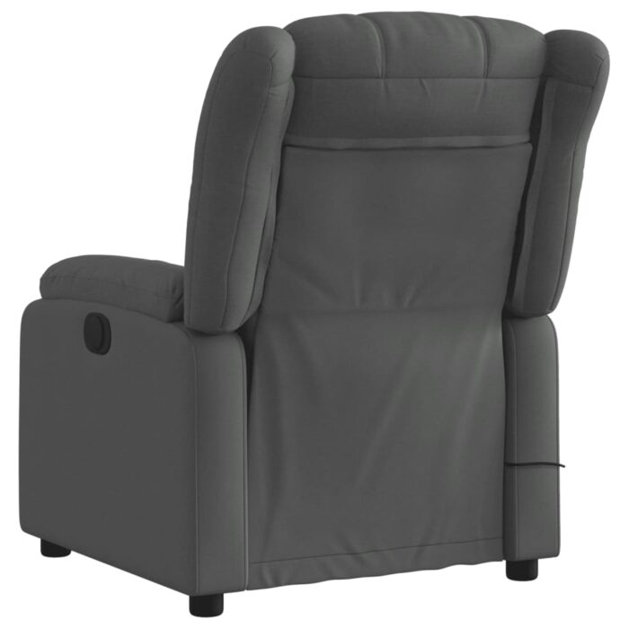 Fauteuil de massage inclinable Gris foncé Tissu – Image 2