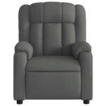 Fauteuil de massage inclinable Gris foncé Tissu – Image 5
