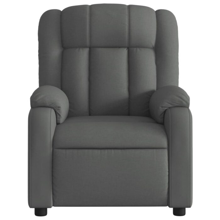 Fauteuil de massage inclinable Gris foncé Tissu – Image 5