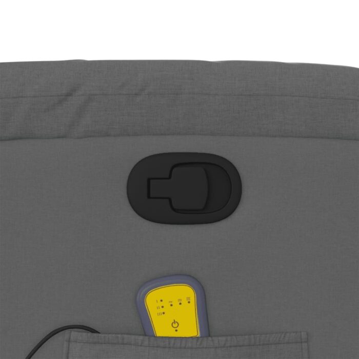 Fauteuil de massage inclinable Gris foncé Tissu – Image 8