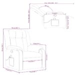 Fauteuil de massage inclinable Noir Tissu – Image 11