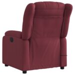 Fauteuil de massage inclinable Rouge bordeaux Tissu – Image 2
