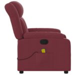 Fauteuil de massage inclinable Rouge bordeaux Tissu – Image 6