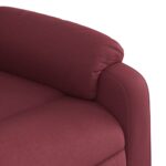 Fauteuil de massage inclinable Rouge bordeaux Tissu – Image 7