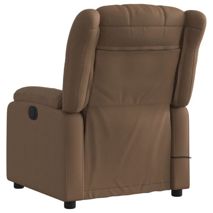 Fauteuil de massage inclinable Marron Tissu – Image 2