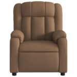 Fauteuil de massage inclinable Marron Tissu – Image 5