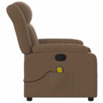 Fauteuil de massage inclinable Marron Tissu – Image 6
