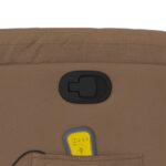 Fauteuil de massage inclinable Marron Tissu – Image 8