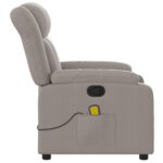 Fauteuil de massage inclinable Taupe Tissu – Image 6