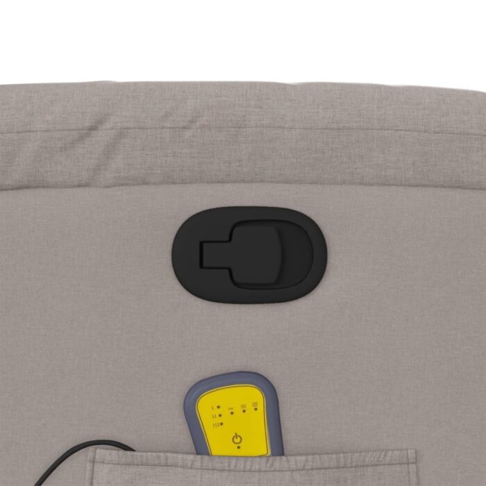 Fauteuil de massage inclinable Taupe Tissu – Image 8