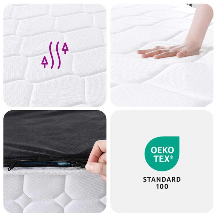 Matelas à ressorts ensachés dureté moyenne 160x200 cm – Image 8