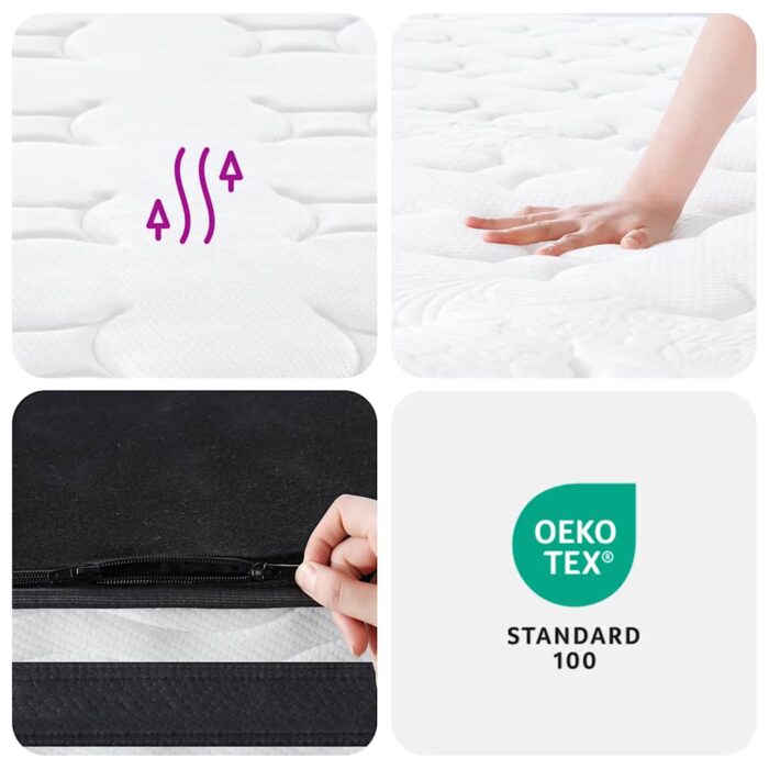 Matelas à ressorts bonnell moyen 160x200 cm – Image 7