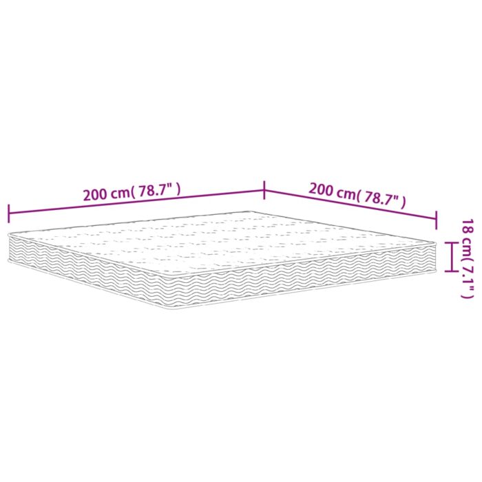 Matelas à ressorts bonnell moyen 200x200 cm – Image 5
