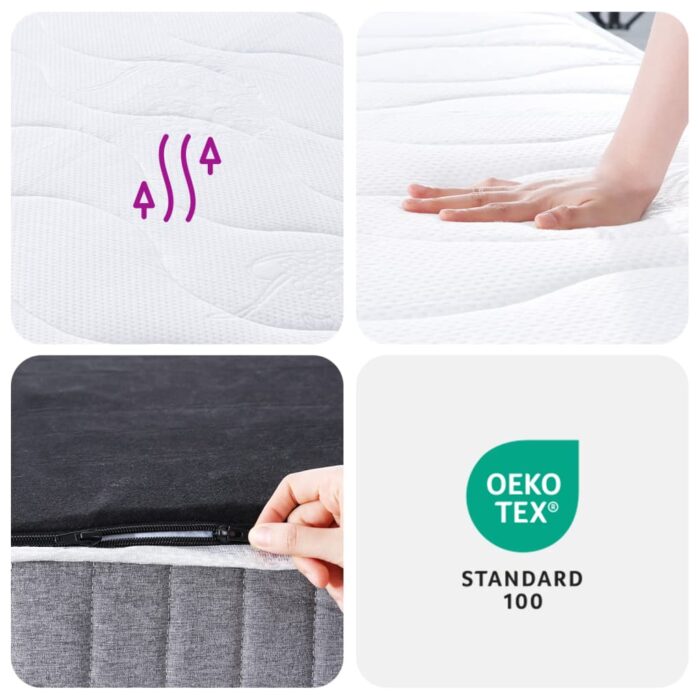 Matelas à ressorts ensachés moyen 80x200 cm – Image 7