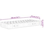 Matelas à ressorts ensachés dureté moyenne 70x200 cm – Image 6