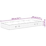 Matelas à ressorts ensachés dureté moyenne 80x200 cm – Image 6