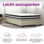 Matelas à ressorts ensachés moyen 120x200 cm – Image 7