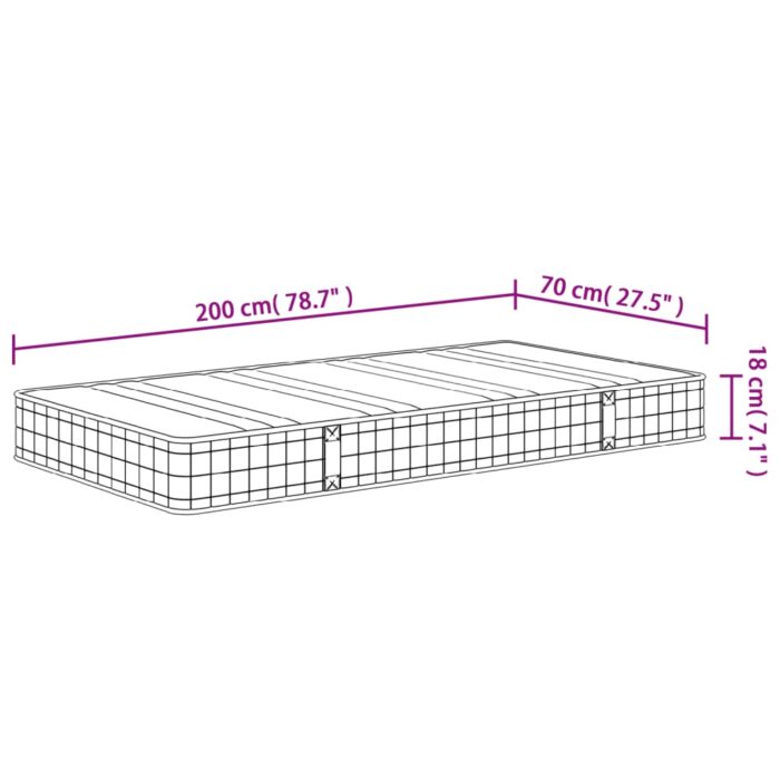Matelas à ressorts bonnell moyen 70x200 cm – Image 6