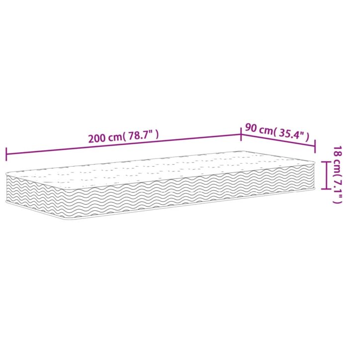 Matelas à ressorts bonnell moyen 90x200 cm – Image 8