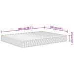 Matelas en mousse moyennement doux 160x200 cm – Image 6