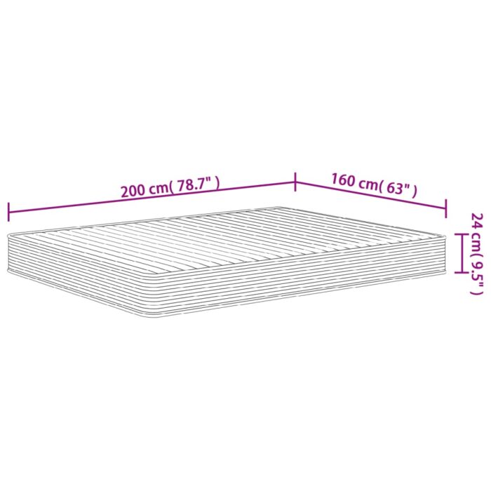 Matelas en mousse moyennement doux 160x200 cm – Image 8
