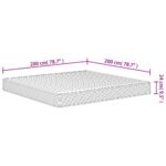 Matelas en mousse moyennement doux 200x200 cm – Image 6