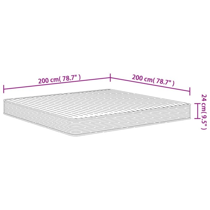 Matelas en mousse moyennement doux 200x200 cm – Image 8
