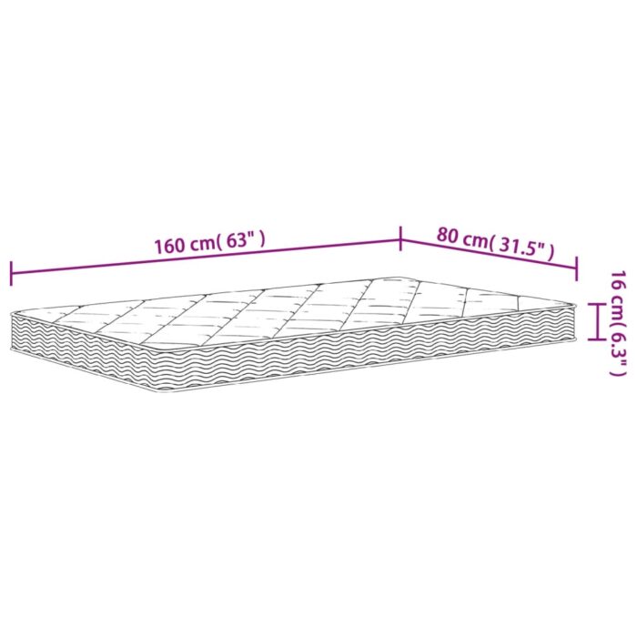 Matelas en mousse pour enfants moyennement doux 80x160 cm – Image 8