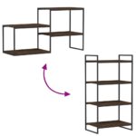 Étagères murales 4 pcs chêne marron 60x40x1,5cm bois ingénierie – Image 6