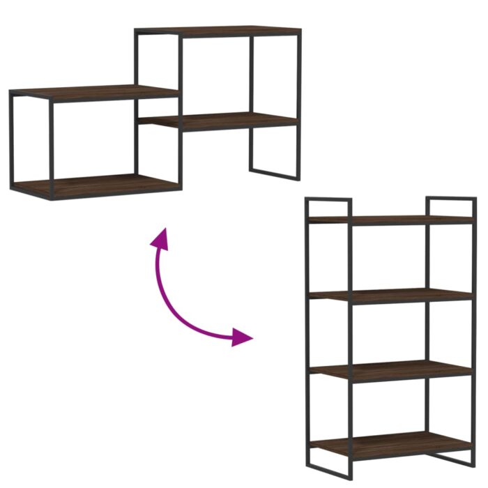 Étagères murales 4 pcs chêne marron 60x40x1,5cm bois ingénierie – Image 6