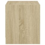 Tables de chevet et portes vitrées 2pcs chêne sonoma 35x37x42cm – Image 6