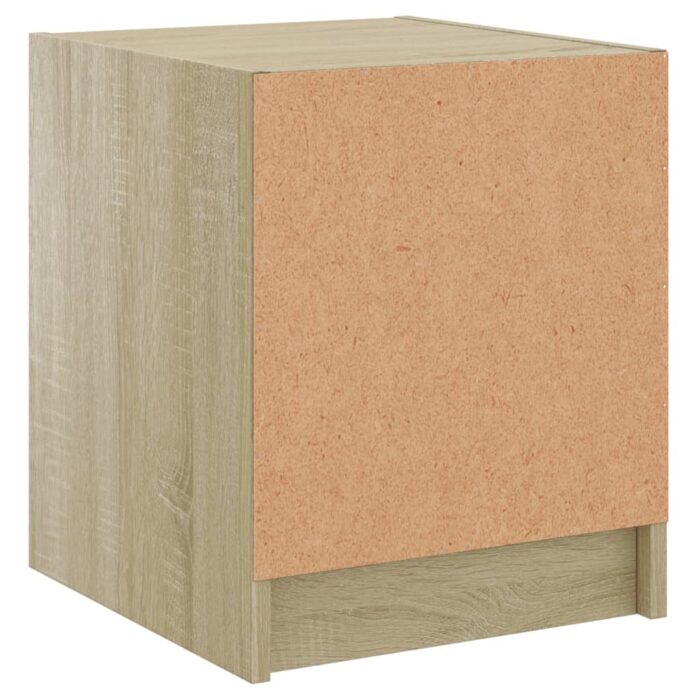 Tables de chevet et portes vitrées 2pcs chêne sonoma 35x37x42cm – Image 7