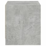 Tables de chevet et portes vitrées 2 pcs gris béton 35x37x42 cm – Image 6