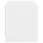 Meuble TV avec portes en verre blanc 68x37x42 cm – Image 5