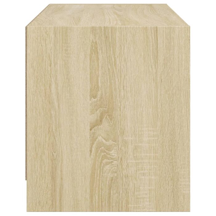 Meuble TV avec portes en verre chêne sonoma 68x37x42 cm – Image 5
