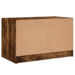 Meuble TV avec portes en verre chêne fumé 68x37x42 cm – Image 6