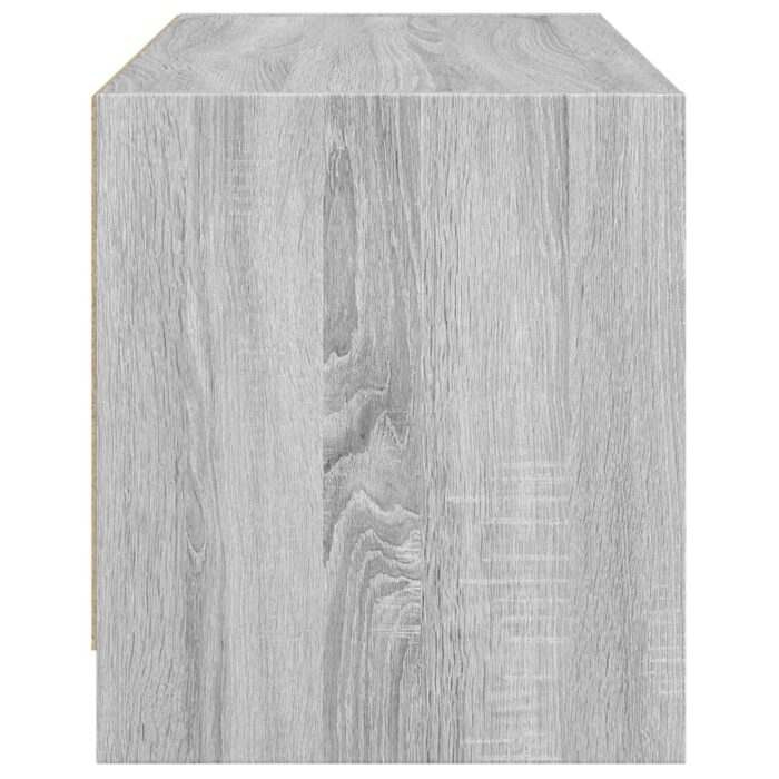 Meuble TV avec portes en verre sonoma gris 68x37x42 cm – Image 5