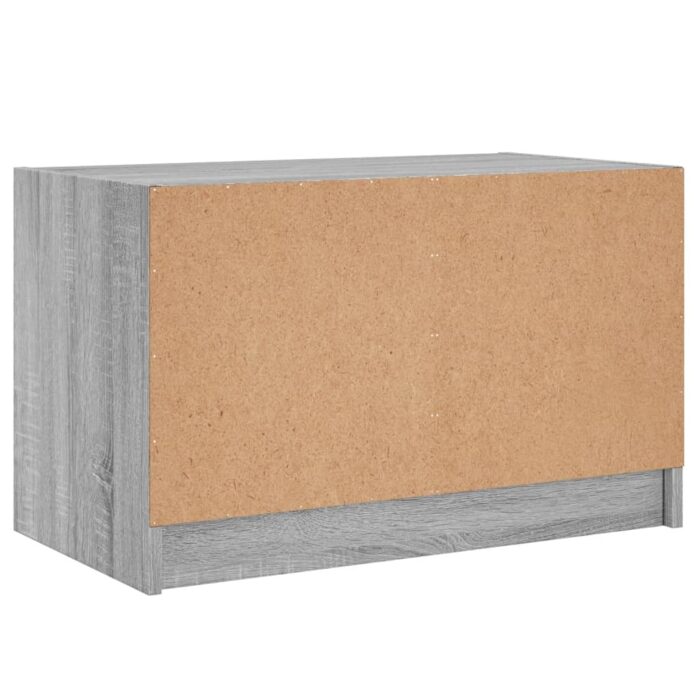 Meuble TV avec portes en verre sonoma gris 68x37x42 cm – Image 6