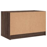 Meuble TV avec portes en verre chêne marron 68x37x42 cm – Image 6