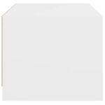 Table basse avec portes en verre blanc 68x50x42 cm – Image 5