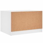 Table basse avec portes en verre blanc 68x50x42 cm – Image 6