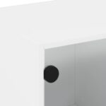 Table basse avec portes en verre blanc 68x50x42 cm – Image 7