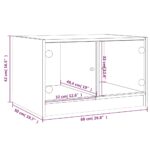 Table basse avec portes en verre blanc 68x50x42 cm – Image 9