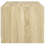 Table basse avec portes en verre chêne sonoma 68x50x42 cm – Image 5