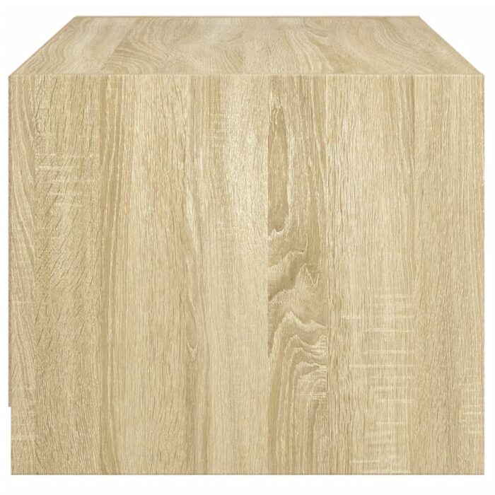 Table basse avec portes en verre chêne sonoma 68x50x42 cm – Image 5