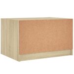 Table basse avec portes en verre chêne sonoma 68x50x42 cm – Image 6