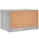 Table basse avec portes en verre gris béton 68x50x42 cm – Image 6